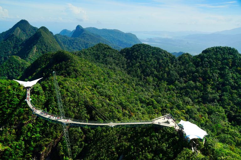 Sky,Bridge,And,Cable,Car,With,Mountains,Sea,And,Tropical