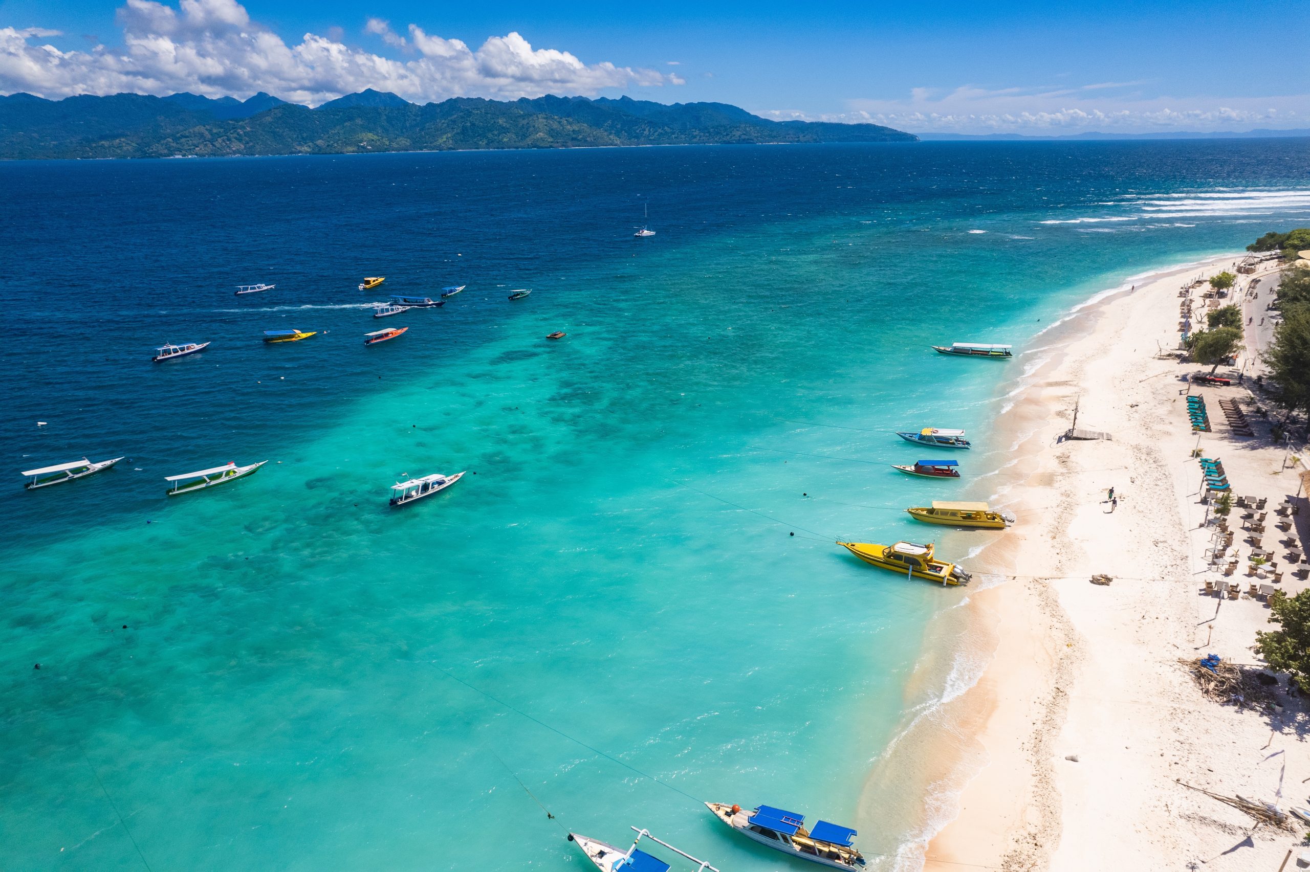 Aerial,Of,Gili,Trawangan,Beach,In,Lombok,,Indonesia