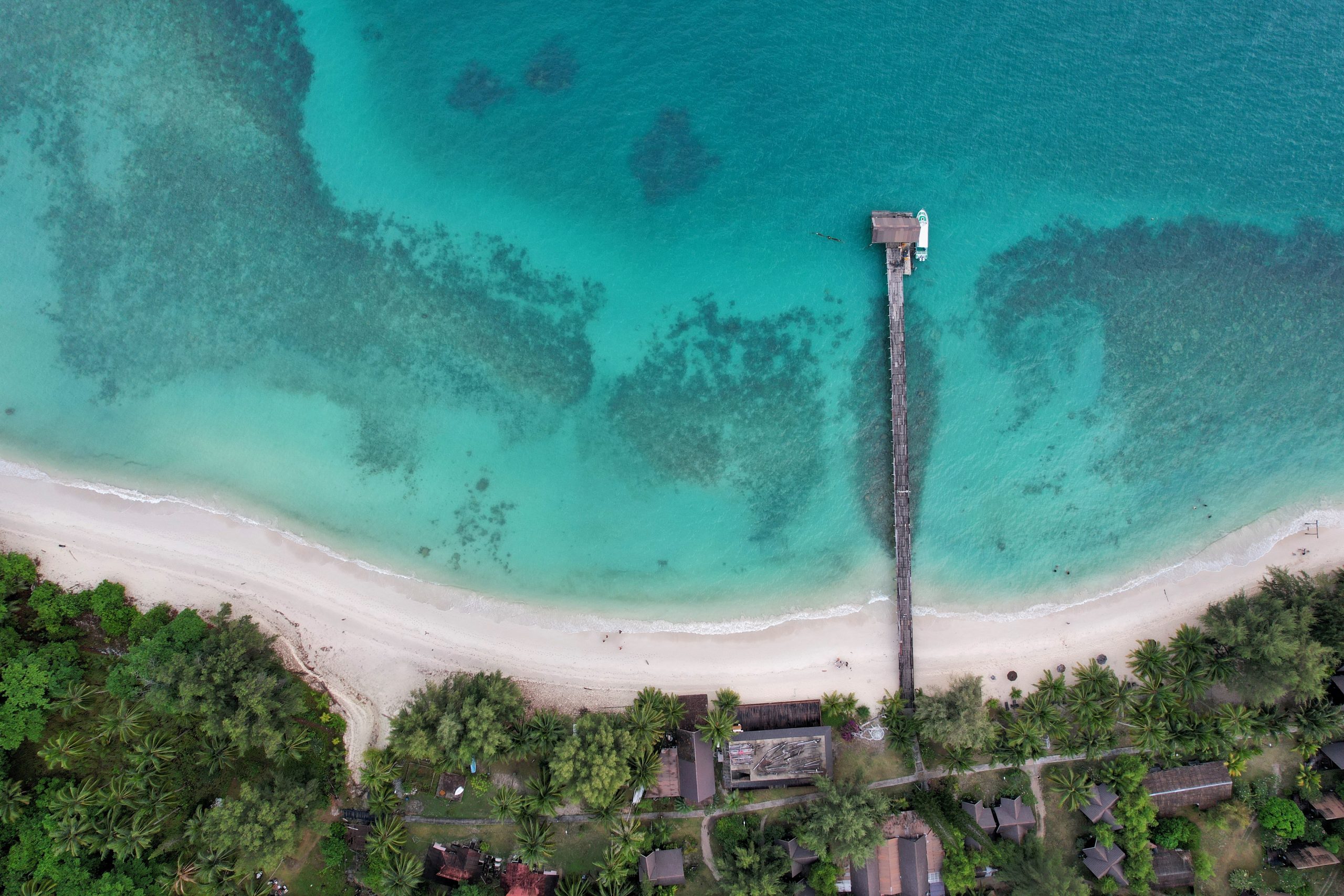 An,Aerial,View,Of,A,Resort,At,Pulau,Besar,,Mersing
