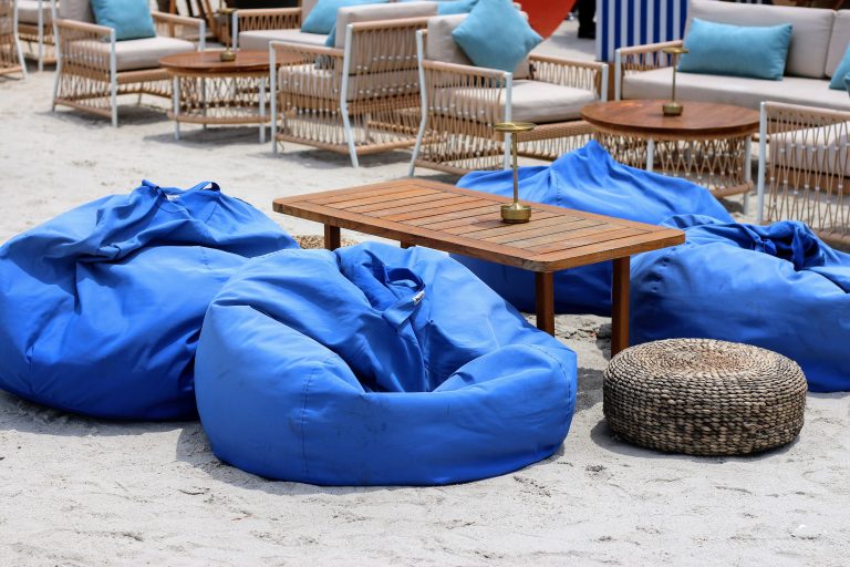 Outdoor,Bean,Bags,Of,Pier,No.,12,Beach,Restaurant,At