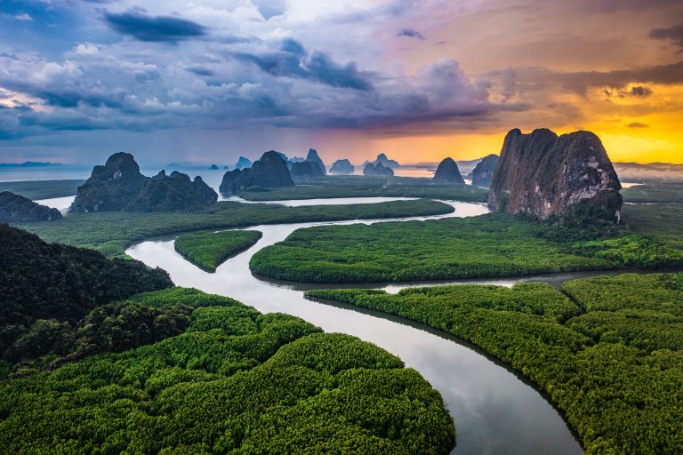 Aerial,View,Of,Phang,Nga,Bay,,Thailand