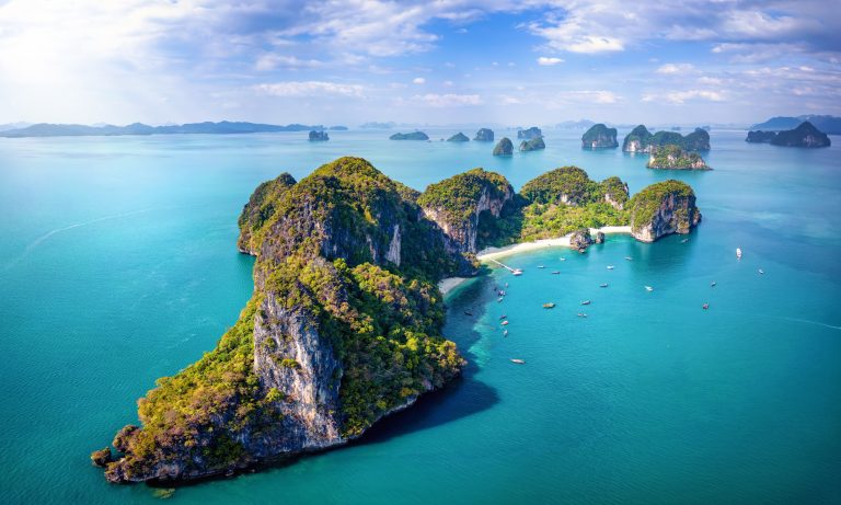 Aerial,View,Of,The,Beautiful,Hong,Island,In,Thailand,With