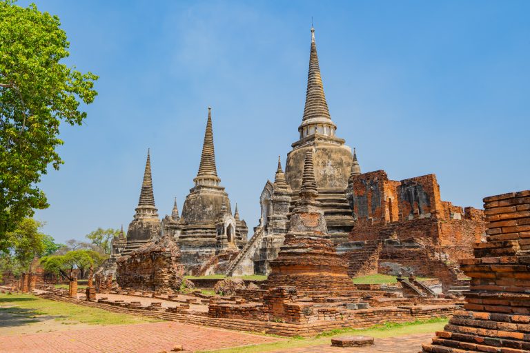 Old,Temple,,Wat,Phra,Si,Sanphet,In,Ayutthaya,Province,,Thailand,