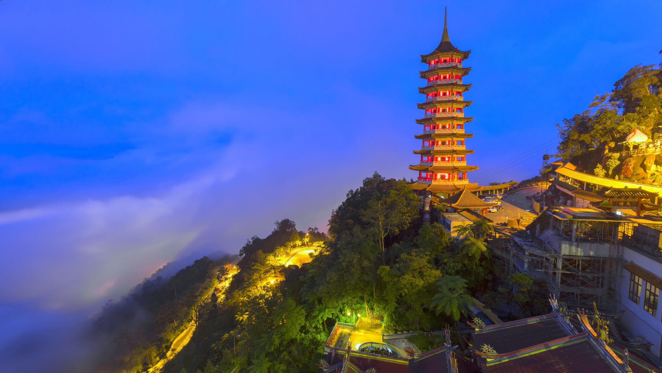 Pagoda,At,Chin,Swee,Temple,,Genting,Highland,Is,A,Famous