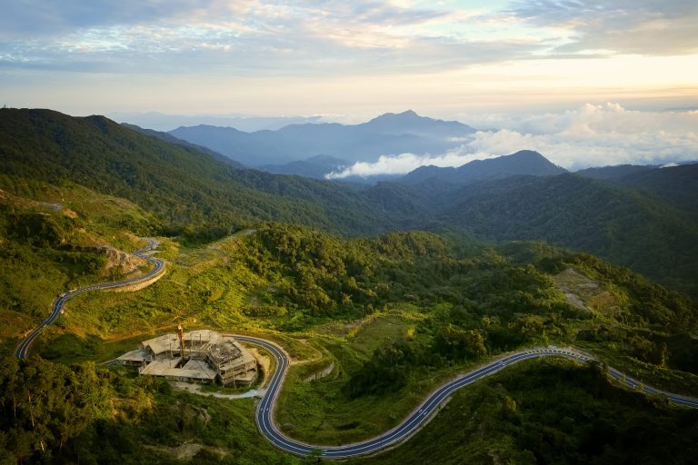 Sunny,Morning,Aerial,View,On,Tropical,Rainforest,Titiwangsa,Mountain,Range