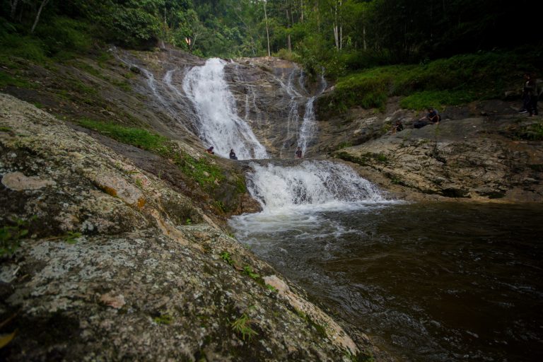 People,Taking,A,Rest,At,A,Lata,Iskandar,Waterfall,,Located