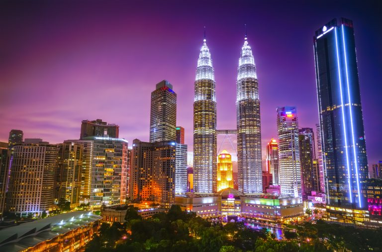 View,Of,The,City,Center,At,Night,In,Kuala,Lumpur,