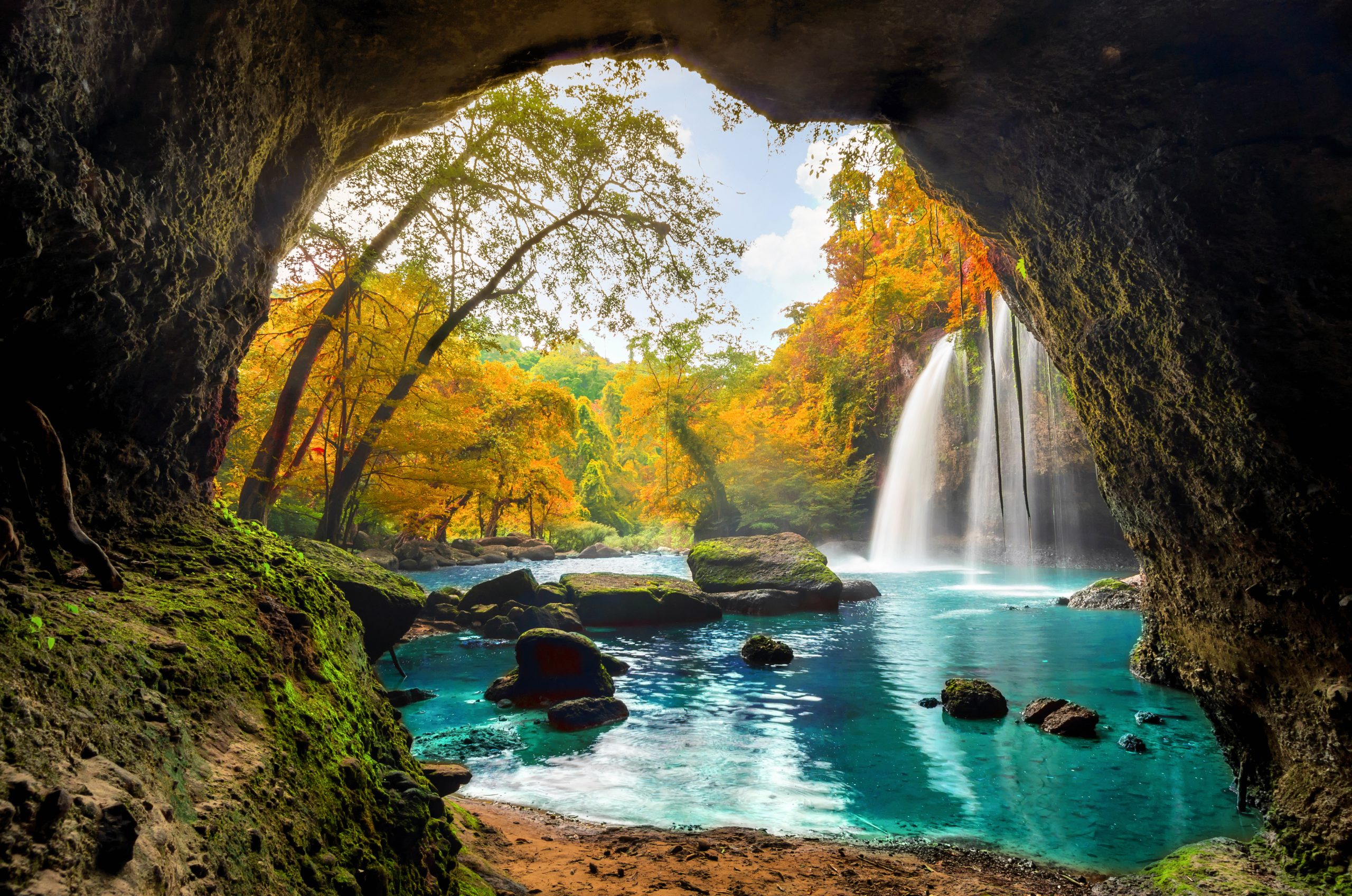 Cave,In,Heo,Suwat,Waterfall,Khao,Yai,National,Park,In