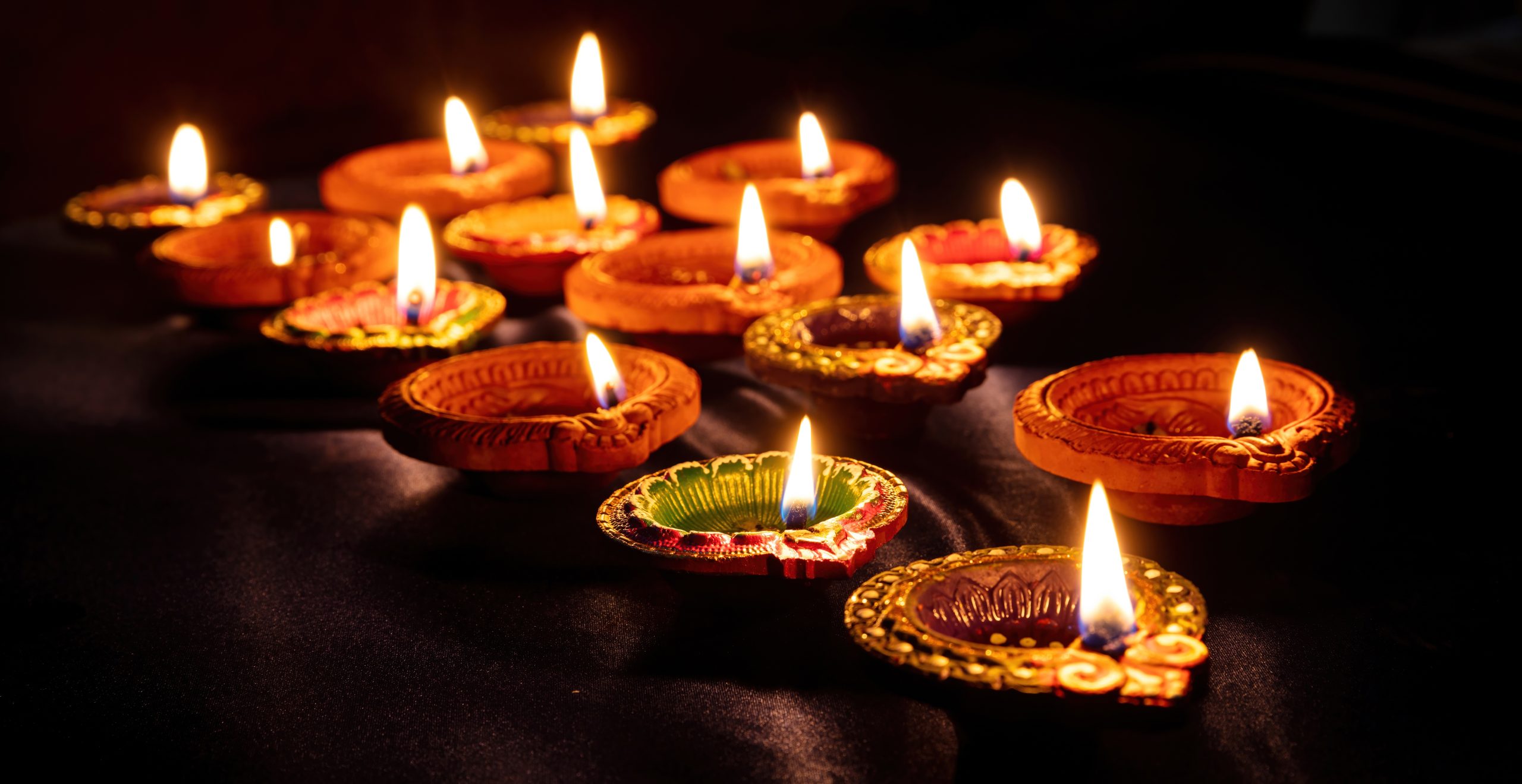 Diwali.,Deepavali,Hindu,Festival,Of,Lights.,Clay,Diya,Candle.,Oil